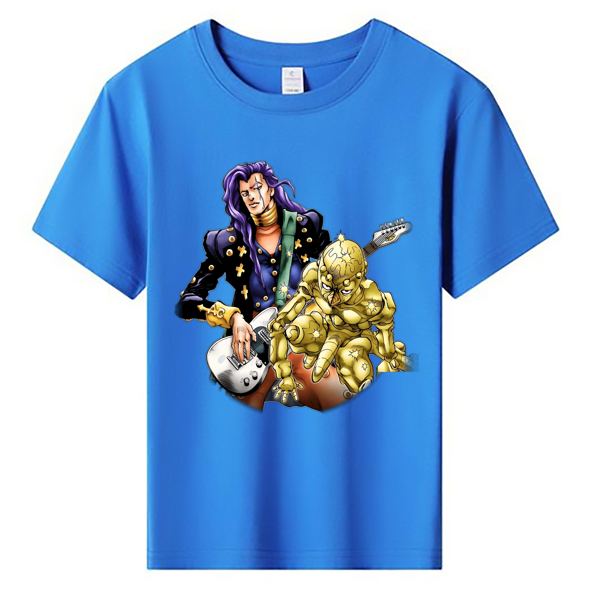 （画像用） ジョジョの奇妙な冒険 おといし あきら JoJo's Bizarre Adventure Akira Otoishi 綿100％キッズTシャツ（フロントプリント）